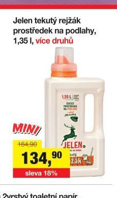 Jelen tekutý rejžák prostředek na podlahy, 1,35 l