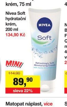 Nivea Soft hydratační krém, 75 ml