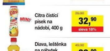 Citra čistící písek na nádobí, 400 g