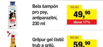 Bela šampón pro psy, antiparazitní, 230 ml