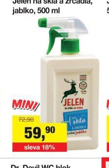 Jelen na skla a zrcadla, jablko, 500 ml