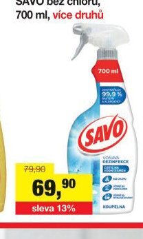 SAVO bez chloru, 700 ml