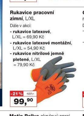 Rukavice pracovní zimní