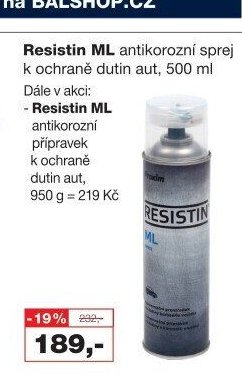 Resistin ML antikorozní sprej