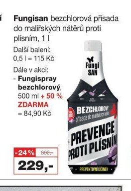 Fungisan bezchlorová přísada do malířských nátěrů proti plísním, 1 l
