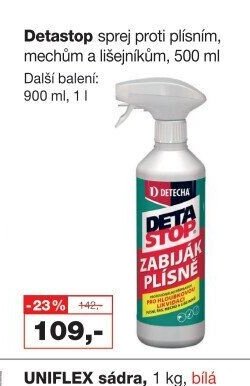 Detastop sprej proti plísním, mechům a lišejníkům, 500 ml