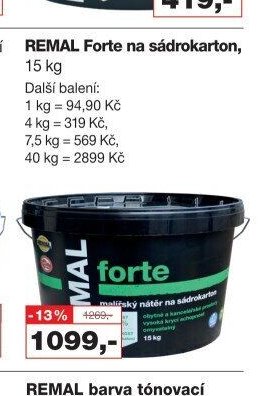 REMAL Forte na sádrokarton, 15 kg - Barvy a laky drogerie aktualniletaky.eu