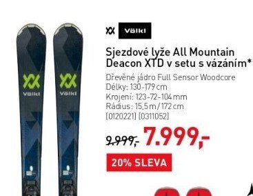 Sjezdové lyže Völkl All Mountain Deacon XTD v setu s vázáním