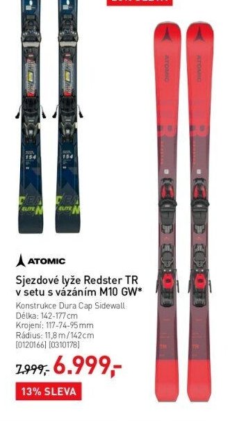 Sjezdové lyže Atomic Redster TR v setu s vázáním M10 GW