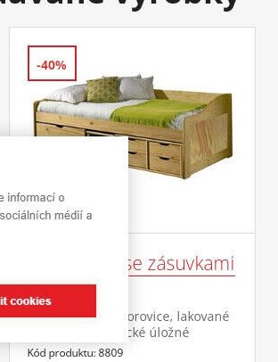 Dvojlůžko se zásuvkami
