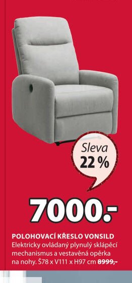 Polohovací křeslo VONSILD