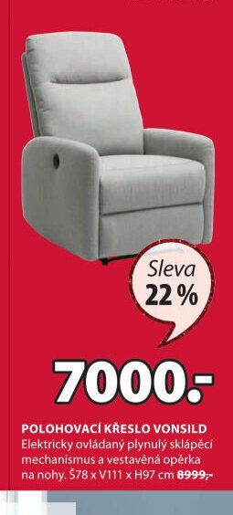 Polohovací křeslo VONSILD