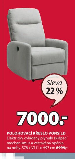 Polohovací křeslo VONSILD