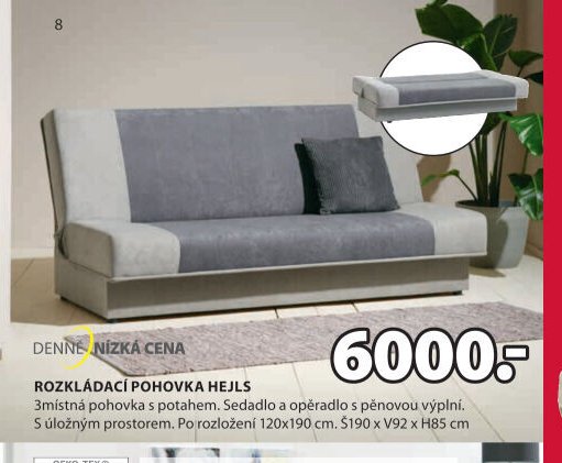 Rozkládací pohovka HEJLS
