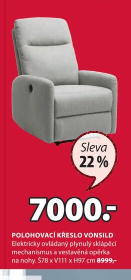 POLOHOVACÍ KŘESLO VONSILD