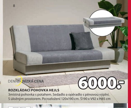 Rozkládací pohovka HEJLS