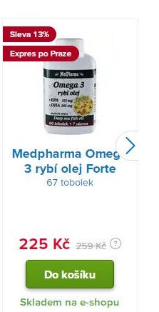 Medpharma Omega 3 rybí olej Forte