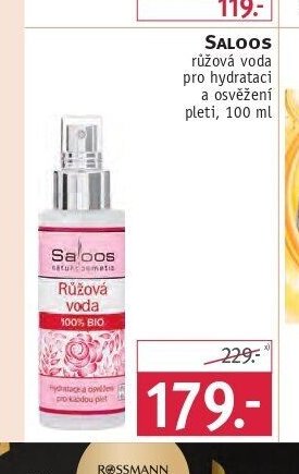 Saloos růžová voda - ROSSMANN drogerie aktualniletaky.eu