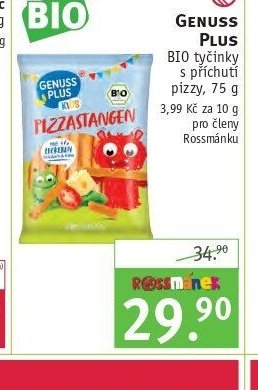 GENUSS PLUS BIO tyčinky s příchutí pizzy