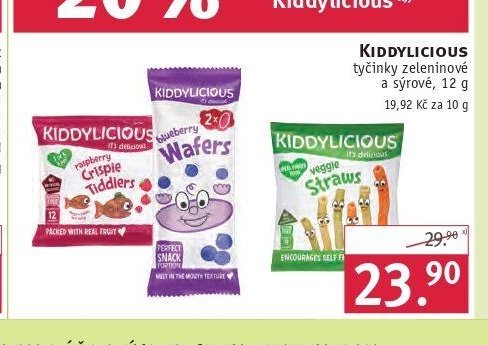 KIDDYLICIOUS tyčinky a sýrové snacky