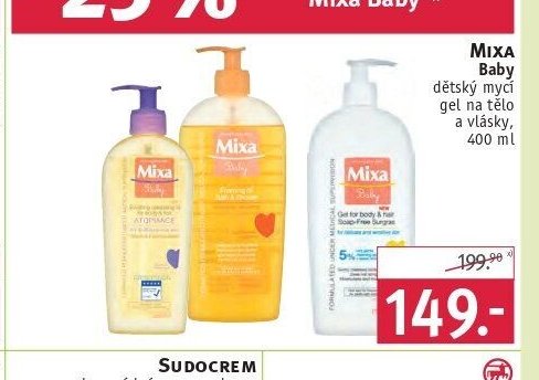 Mixa Baby dětský mycí gel na tělo a vlásky