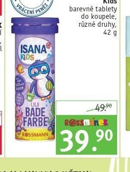 Isana Kids barevné tablety do koupele