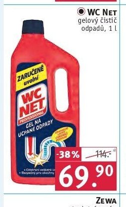WC NET gelový čistič odpadů