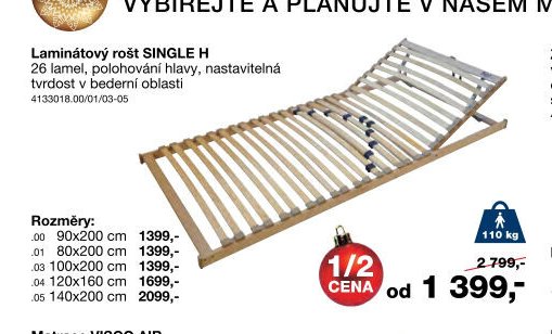 Laminátový rošt SINGLE H