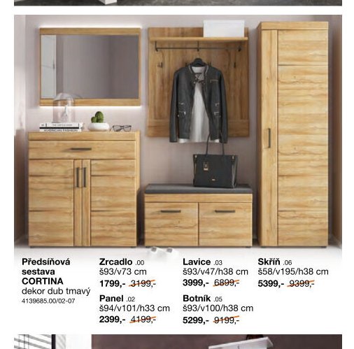 Předsíňová sestava CORTINA