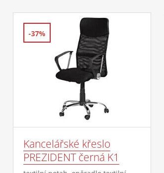 Kancelářské křeslo PREZIDENT černá K1 - IDEA nábytek aktualniletaky.eu