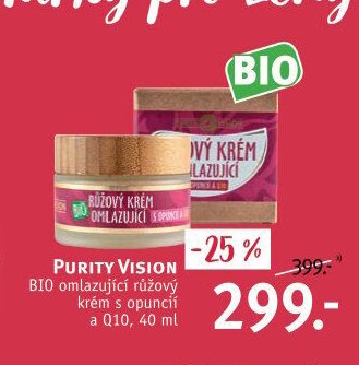 PURITY VISION BIO omlazující růžový krém s opuncií a Q10 - ROSSMANN drogerie aktualniletaky.eu