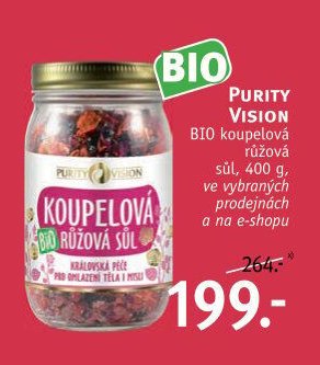 PURITY VISION BIO koupelová růžová sůl - ROSSMANN drogerie aktualniletaky.eu