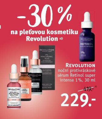 REVOLUTION noční protivráskové sérum Retinol super intense 1% - ROSSMANN drogerie aktualniletaky.eu