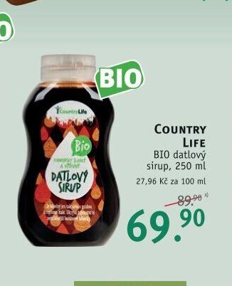 Country Life BIO datlový sirup