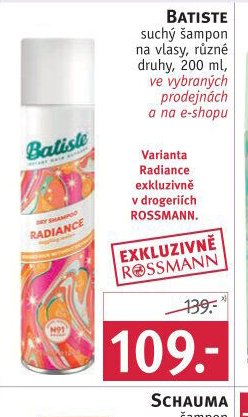 BATISTE suchý šampon - ROSSMANN drogerie aktualniletaky.eu
