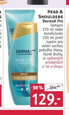 HEAD & SHOULDERS DermaX Pro šampon 270 ml nebo kondicionér 220 ml - ROSSMANN drogerie aktualniletaky.eu