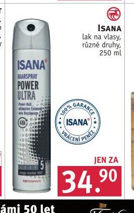 ISANA lak na vlasy, 250 ml - ROSSMANN drogerie aktualniletaky.eu