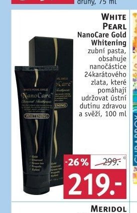White Pearl NanoCare Gold Whitening zubní pasta - ROSSMANN drogerie aktualniletaky.eu