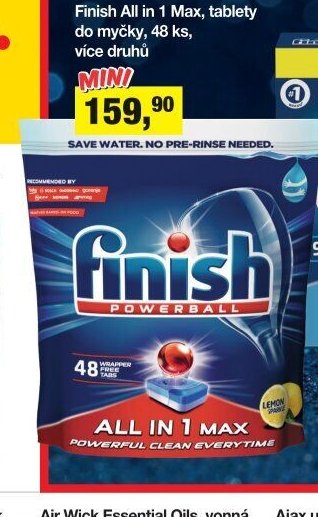 Finish All in 1 Max, tablety do myčky, 48 ks, více druhů