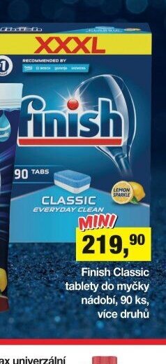 Finish Classic tablety do myčky nádobí, 90 ks, více druhů