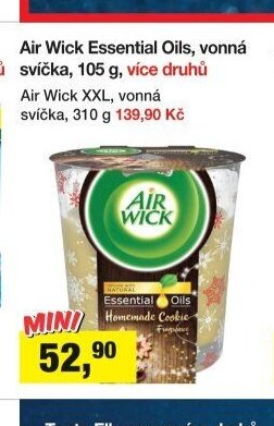 Air Wick Essential Oils, vonná svíčka, 105 g, více druhů