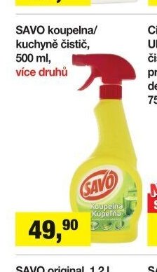 SAVO koupelna/kuchyně čistič, 500 ml, více druhů
