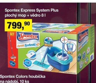 Spontex Express System Plus plochý mop + vědro 8 l
