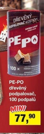 PE-PO dřevěný podpalovač, 100 podpalů