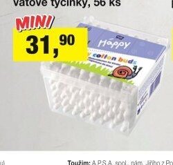 Bella Happy Kids, vatové tyčinky, 56 ks