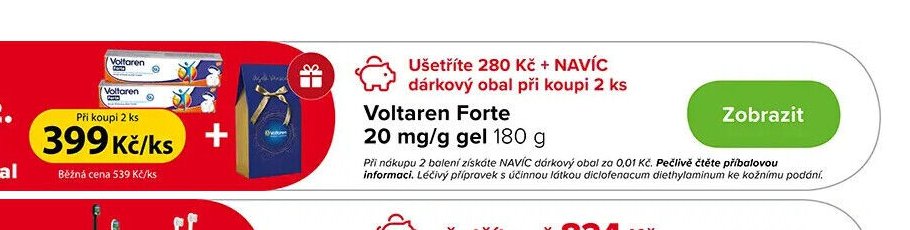 Voltaren Forte 20 mg/g gel 180 g