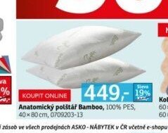 Anatomický polštář Bamboo