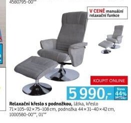 Relaxační křeslo s podnožkou
