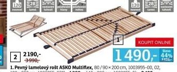 1. Pevný lamelový rošt ASKO Multiflex