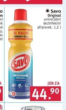 SAVO Original univerzální dezinfekční přípravek, 1,2 l - ROSSMANN drogerie aktualniletaky.eu